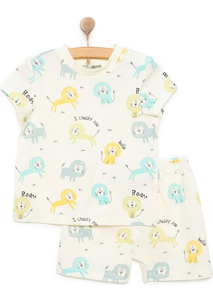 Erkek Bisiklet Yaka Kısa Kol Pijama Takımı