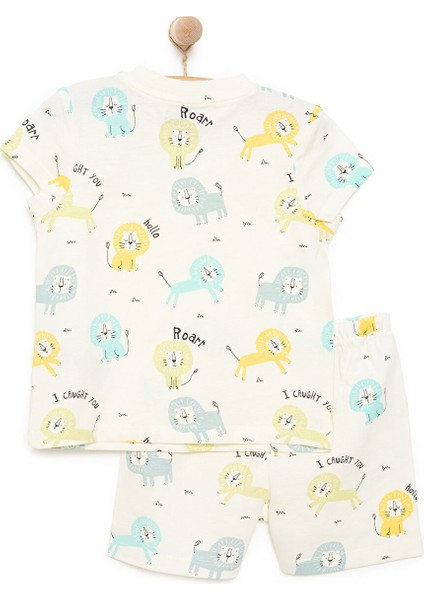 Erkek Bisiklet Yaka Kısa Kol Pijama Takımı