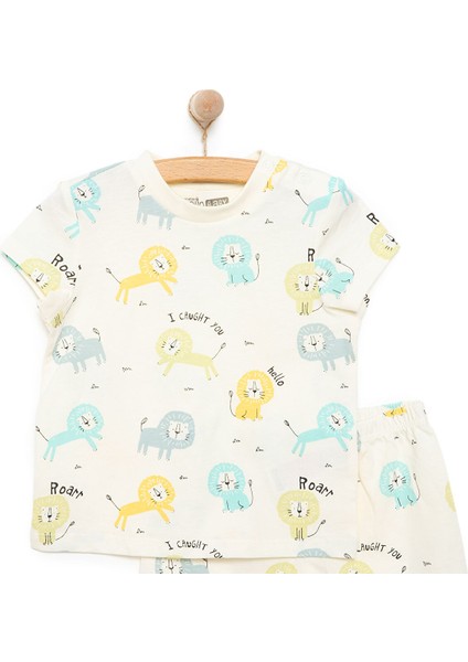 Erkek Bisiklet Yaka Kısa Kol Pijama Takımı