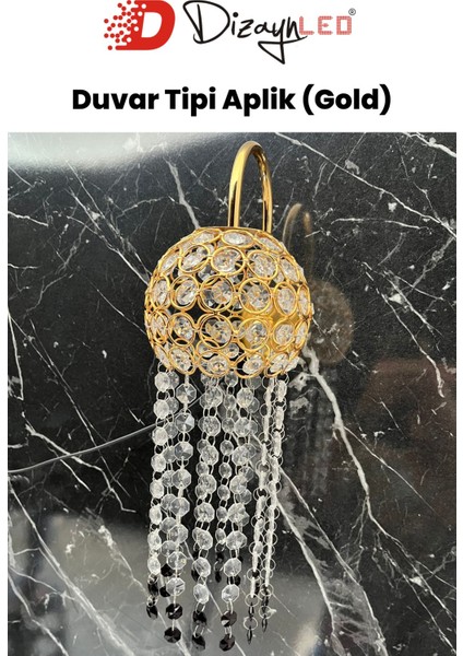 Duvar Aplik Aydınlatma Gold LED Duvar Lambası