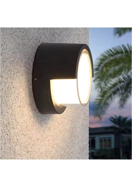 5 W Yuvarlak Kapaklı LED Duvar Aplik Suga-5 Rc Sarı Işık (4200K) - Siyah - IP54 - 076-019-0005