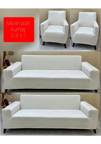 Neselihome Italyan Süet Tüm Giydirme 3-3-1-1 Koltuk Örtüsü