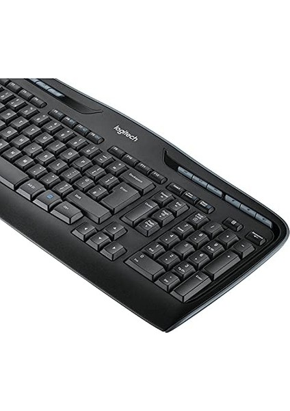 MK330 Kablosuz Klavye ve Mouse Seti, Multimedya Tuşları, Sıvı Dökülmesine Dayanıklı, 10 M Kullanım Mesafesi, Türkçe Q Klavye, Siyah