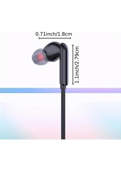 Tak Çalıştır Type-C Kulakiçi Kablolu Kulaklık Mikrofonlu Iphone 15 Pro Max S24 Ultra Uygun Kulaklık (Siyah)