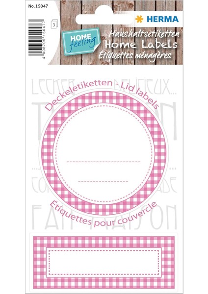 Home Kavanoz Etiket 70MM Cap Pembe