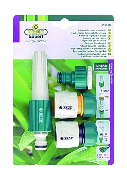 Expert 55383 Ayarlı Sprey Başlıklı, Bağlantı Adaptörlü Hortum Ucu Tabanca Seti 1/2" fiyatları