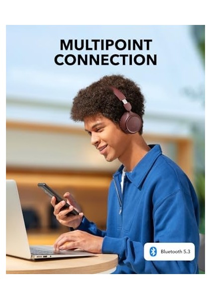H30I Bluetooth Kulaklık, 70 Saat Oynatma, 40MM Sürücüler, Bluetooth 5.3, Ultra Hafif, Uygulama Destekli, Kırmızı