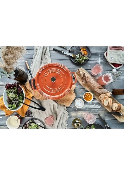 Döküm Tencere Yuvarlak 24 cm Tarçın