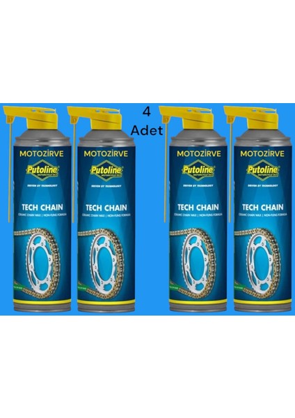 Tech Chain Seramik Zincir Yağı 500 ml (4 Adet)