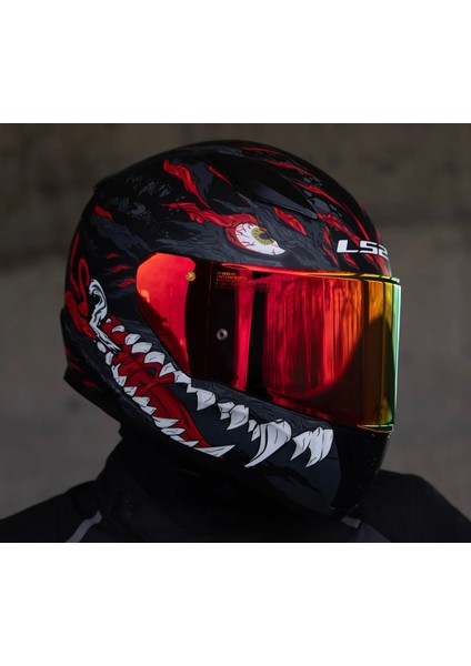 Rapıd 2 Kaıju Fullface Motosiklet Kaskı Kırmızı Camlı