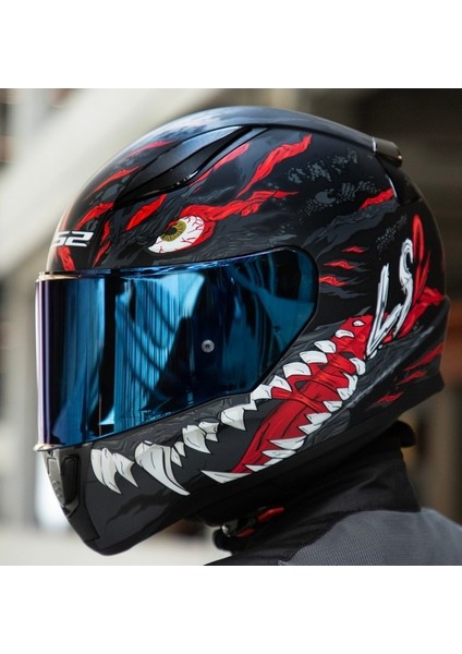 Rapıd 2 Kaıju Fullface Motosiklet Kaskı Mavi Camlı