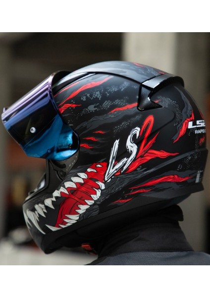 Rapıd 2 Kaıju Fullface Motosiklet Kaskı Mavi Camlı modelleri