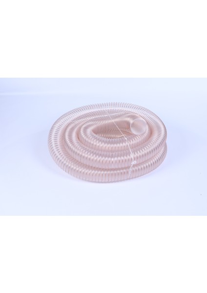 Poliüretan Bakır Telli Şeffaf Hortum ( Iç Çap 60 mm) (Boy 3 mt) Pu 070 Toz Talaş Emiş