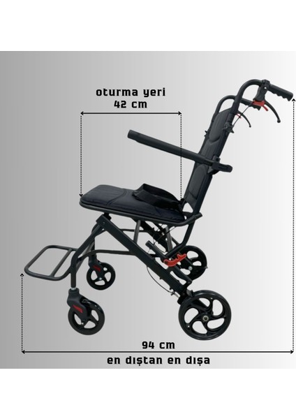 Tekerlekli Sandalye Katlanır Ergonomik Yeni Nesil Yüksek Kalite Hasta Transfer Sandalyesi