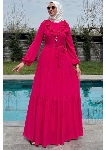 Jale Elbise Pembe