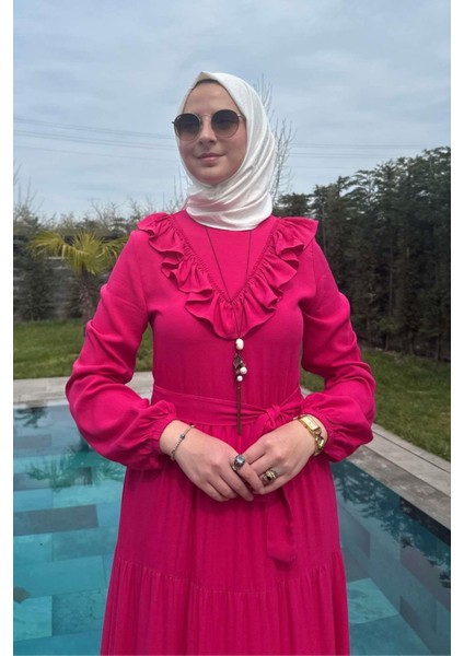 Jale Elbise Pembe