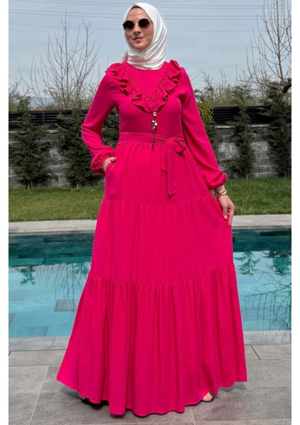 Jale Elbise Pembe