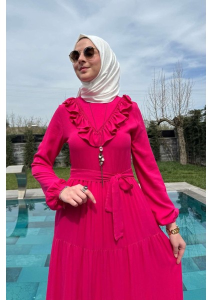 Jale Elbise Pembe