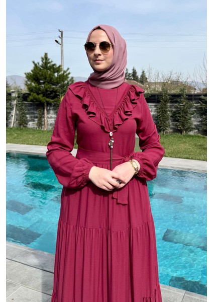 Jale Elbise Bordo fırsatları