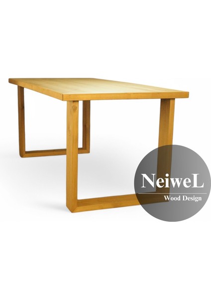 Doi Doğal Ahşap Toplantı MASASI-80 cm -120 cm