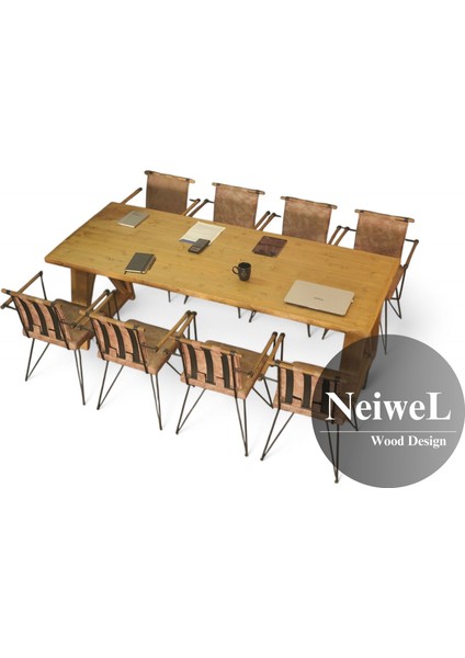 Dios Doğal Ahşap Toplantı MASASI-80 cm -120 cm fırsatları