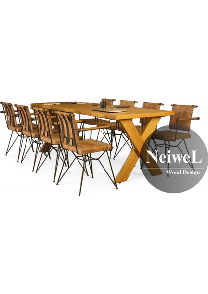 Odes Doğal Ahşap Toplantı MASASI-80 cm -140 cm fırsatları