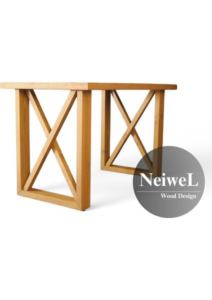 Niel Doğal Ahşap Toplantı MASASI-80 cm -120 cm fırsatları