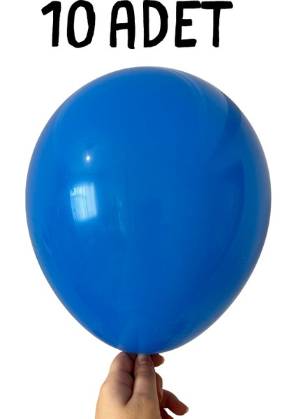 12 Inç Koyu Mavi Lateks Balon - 10’lu Paket Cinsiyet Partisi Doğum Günü