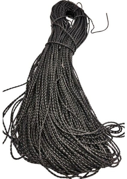 Çanta Aksesuar Deri Tüp Örgü 3 mm 1 Metre Siyah Renk