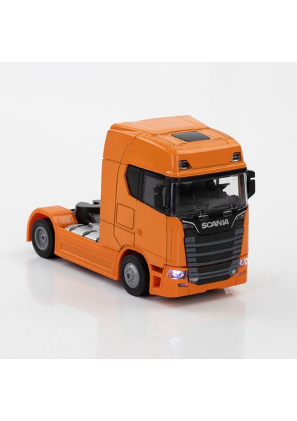 Metal1:50 Ölçek Sesli ve Işıklı Tır Kafası Turuncu Renk