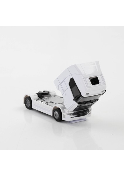 Metal 1:50 Ölçek Sesli ve Işıklı Tır Kafası Beyaz Renk