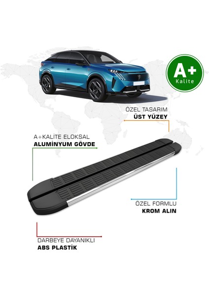 Peugeot 3008 Hybrid Yan Basamak 2024 Model ve Sonrası S-Line