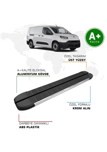 Toyota Proace City Panelvan Yan Basamak Uzun Şasi 2024 Model ve Sonrası S-Line