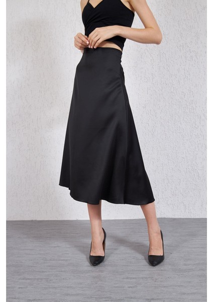 Saten Uzun Etek modelleri