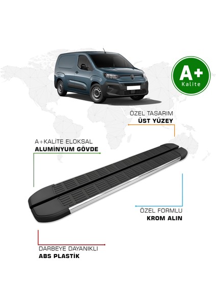 Citroen Berlingo Panelvan Yan Basamak Uzun Şasi 2024 Model ve Sonrası S-Line