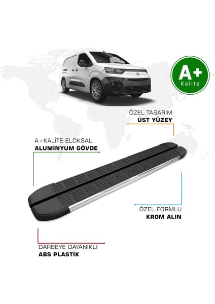 Fiat Doblo Panelvan Yan Basamak Uzun Şasi 2023 Model ve Sonrası S-Line