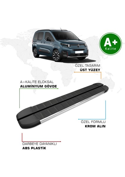 Citroen Berlingo Yan Basamak Kısa Şasi 2024 Model ve Sonrası S-Line