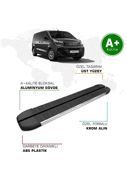 Peugeot Expert Yan Basamak Uzun Şasi 2017 Model ve Sonrası S-Line