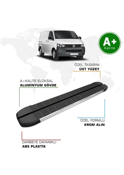 Volkswagen Transporter Yan Basamak Uzun Şasi 2003 – 2015 Model S-Line