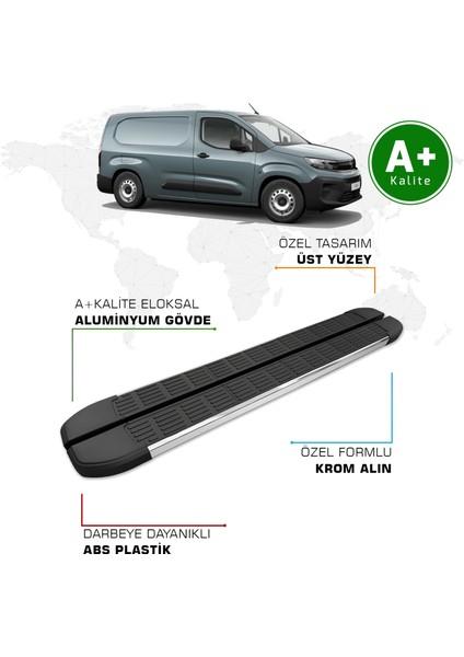 Opel Combo Panelvan Yan Basamak Uzun Şasi 2024 Model ve Sonrası S-Line
