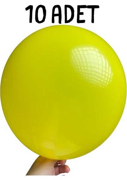 12 Inç Sarı Lateks Balon - 10’lu Paket (Iç & Dış Mekan Uyumlu)Doğum Günü