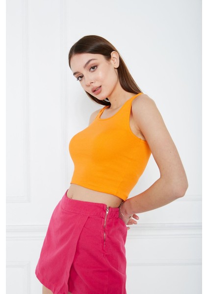 Kalın Askılı Crop Atlet modelleri