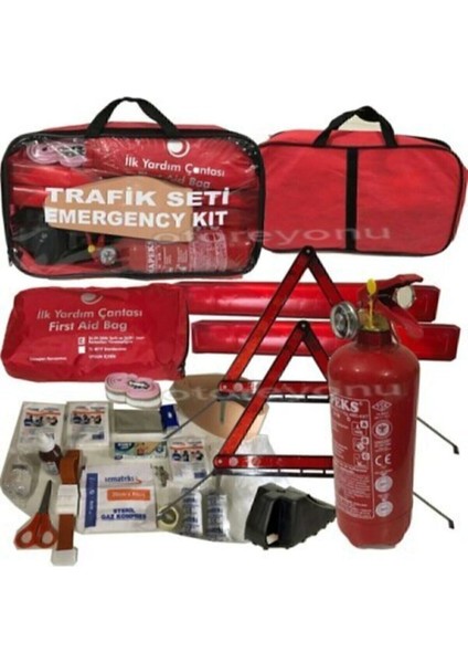 Kırmızı Trafik Seti Hobistan Pro İlk Yardım Tüpü, Muaneye Uyumlu, Güvenli ve Kullanışlı