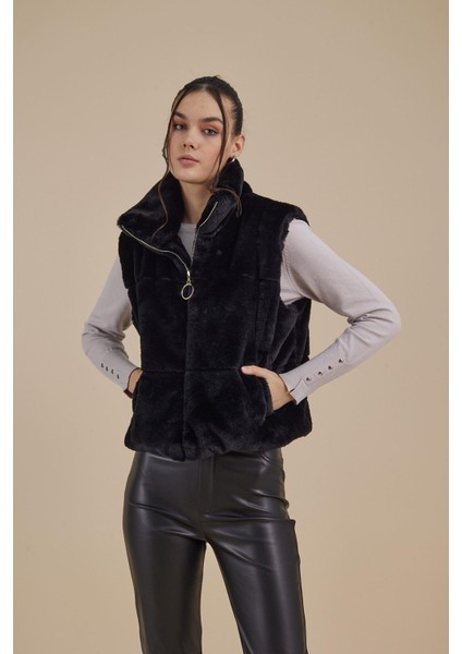 Kapitone Peluş Yelek modelleri