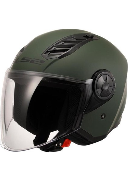 Airflow Iı Kask Mat Koyu Yeşil Çene Açık Kask