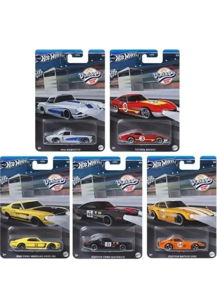 Vintage Racing Club 5'li Araba Seti HRT81 Diecast Araç Seti 1:64 Ölçek Metal