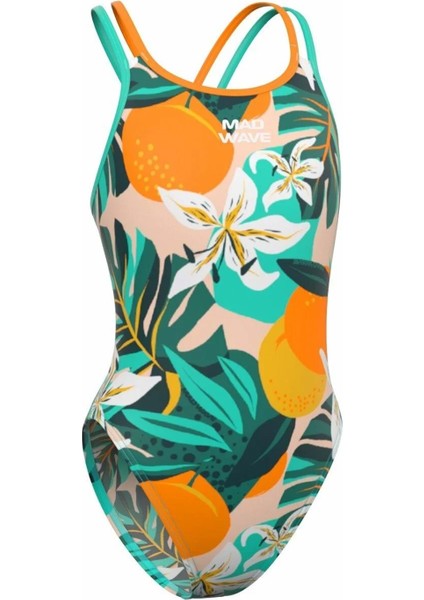 Kız Çocuk Mayo Crossback Junior Anti-Chlo - Renkli - M/8-9 Yaş