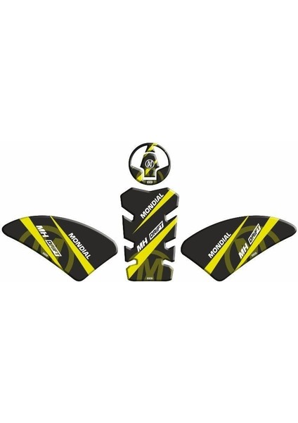 Gogo Mondial Drift L Tank Pad 004 Siyah/sarı
