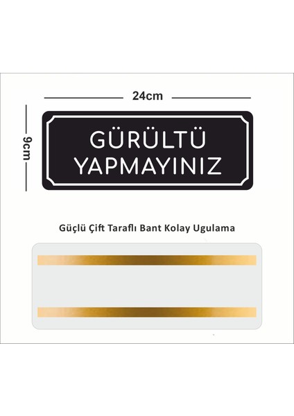 Ofis Departman Kapı Isimliği, Yönlendirme Levhası 24X9 cm 4mm (Gürültü Yapmayınız ) fiyatları