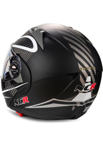 Çene Açılır Kask Vizörlü Monster Mat Siyah Ece Belgeli